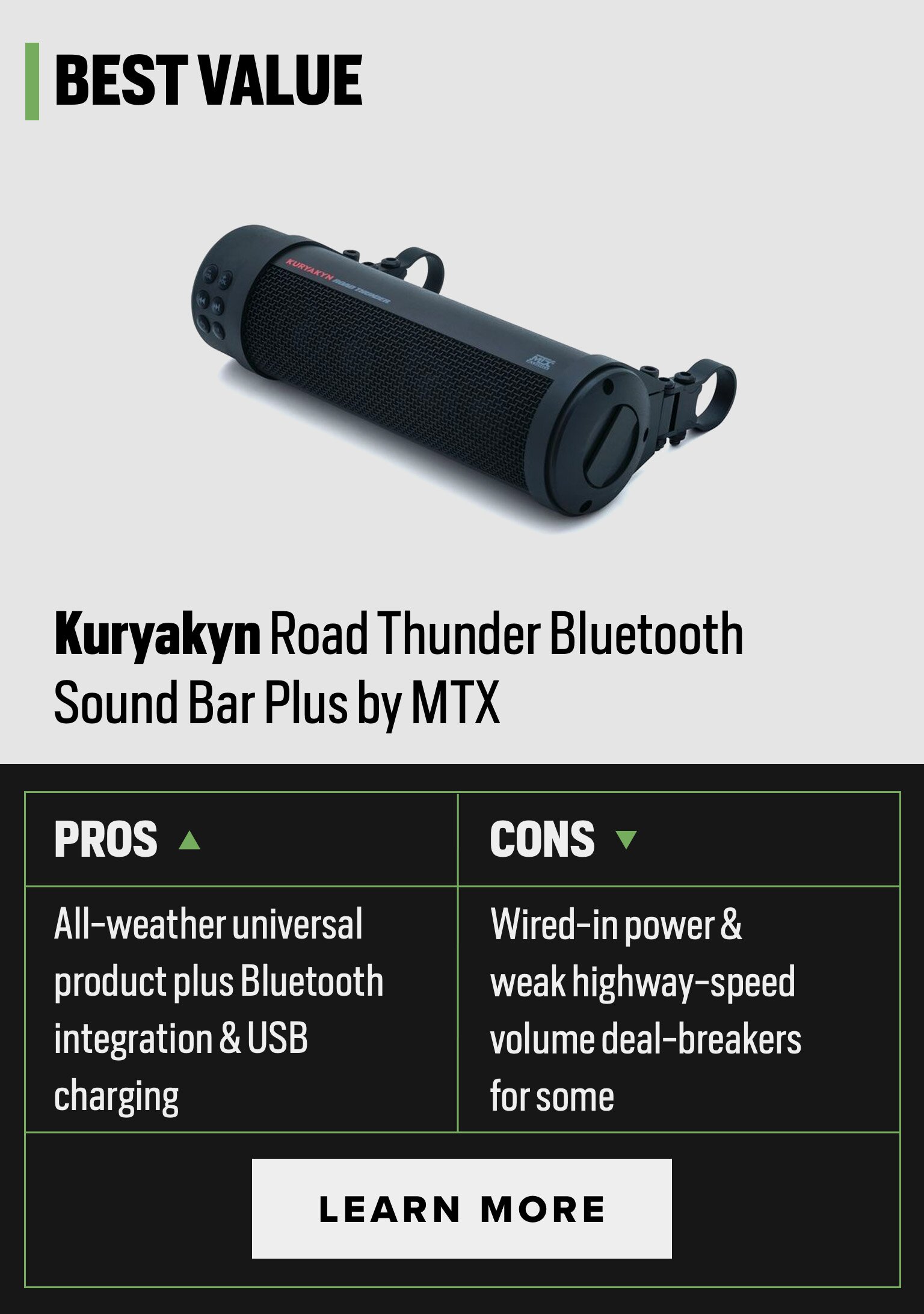 Motorcycle best sale bluetooth soundbar