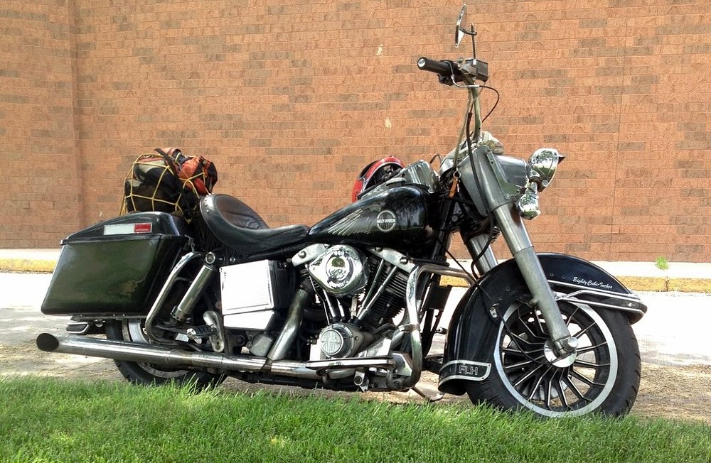 harley road king no bags